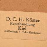 Lindemann-Fromel, Manfred Alfred (1852-1939) „Schlacht am Skagerrak“ 1916 (wohl Linienschiff 'Schlesien', Kapitän Friedrich Behncke), Gouache, u.l. sign./dat., u.r. auf dem Passepartout sign./dat./gewidmet, verso Klebeet… - фото 5