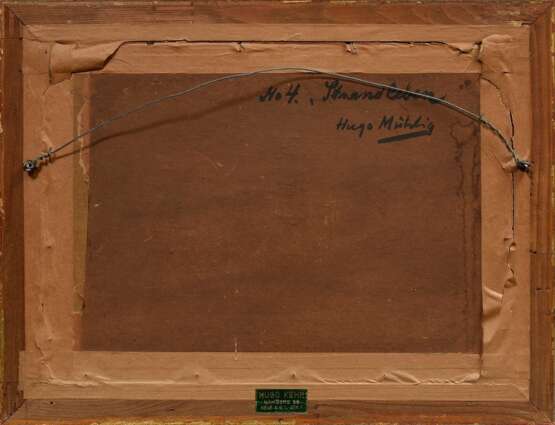 Mühlig, Hugo (1854-1929) "Strandleben (Knocke)" 1909, Gouache, u.r. sign./dat./bez., verso sign./bez., 28x39cm (m.R. 35,8x46,5cm) - photo 4