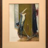 Müller, Richard (1874-1954) „Der Marabu“ 1910(?), Aquarell/Papier auf Karton montiert, u.l. sign./dat., 52x44cm (m.R. 85x71cm) - Foto 2