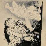 Reuss-Löwenstein, Harry (1880-1966) "Mein besseres Ich", Tinte/Aquarell, weiß gehöht, u. betit., verso Bleistiftstudie wohl zu Buchprojekt, mit separater Nachlassangabe, 26,3x22,3cm, Defekte am Blattrand - photo 1