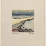 3 Tegtmeier, Claus (*1946) "Sandstreifen", High and Dry" und "Nachtflut", Bleistift/Buntstift, u. sign./betit., verso Klebeetikett, je 15x15cm (m.R. 40,5x30,5cm) - photo 5
