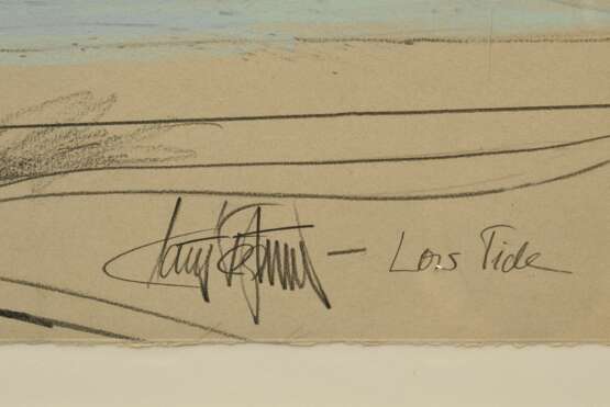 Tegtmeier, Claus (*1946) "Low Tide", Bleistift/Buntstift/Pastellkreide, u.r. sign./betit., num., verso sign./num., 61x91cm (m.R. 74x104cm) - photo 3