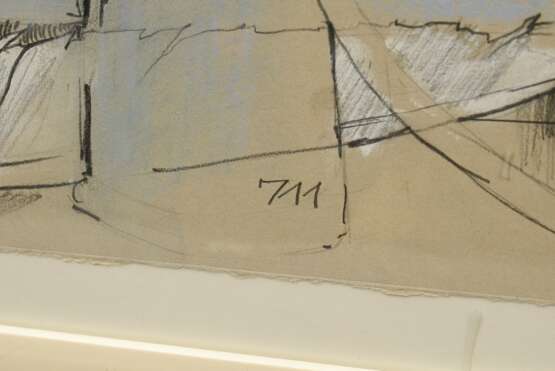 Tegtmeier, Claus (*1946) "Low Tide", Bleistift/Buntstift/Pastellkreide, u.r. sign./betit., num., verso sign./num., 61x91cm (m.R. 74x104cm) - Foto 4