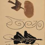 Braque, Georges (1882-1963) „Composition IV“ 1956, Lithographie, 30/250, aus: "Derrière le Miroir", u.l. im Stein monogr., u.r. num., u.l. Prägestempel "Maeght Editeur Paris", BM 39,3x28cm, leicht ver… - photo 1