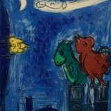 Chagall, Marc (1887-1985) „Les Monstres de Notre Dame“ 1954, Farblithographie, 35x26,5cm (m.R. 61x50,2cm) - Foto 1