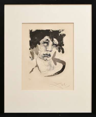 Dali, Salvador (1904-1989) "Portrait de Sigismund", Radierung, 235/250, u. sign./num., i.d. Platte sign., PM 33,5x26,5cm (m.R. 80x63cm) - фото 2