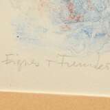 Fiedler, Arnold (1900-1985) "Eigenes + Fremdes" 1960, Farblithographie, e.a./Probedruck, u. sign./dat./betit./bez., 27x37cm (m.R. 41,6x51,6cm), min. Altersspuren - photo 3