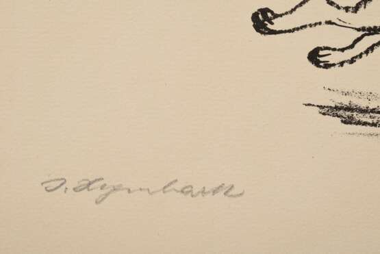 Hegenbarth, Josef (1884-1962) "Die Sieben Schwaben", Lithographie, u.l. sign., Griffelkunst, BM 48,7x31,3cm, min. Altersspuren - photo 2