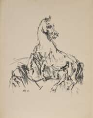 Kokoschka, Oskar (1886-1980) &quot;Pferde&quot; 1962, Lithographie, u. i. Stein monogr./dat., Griffelkunst, BM 62,5x49cm, leichte Altersspuren