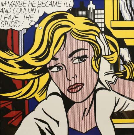 Lichtenstein, Roy (1923-1997) "M-Maybe", Farbserigraphie, 84x84cm (m.R. 92x92cm) - photo 1