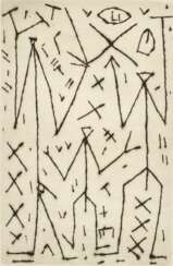 Penck, A.R. (1939-2017) &quot;Figuren&quot;, Radierung, 71/100, u. sign./num., PM 14,3x9,3cm, BM 21x12,5cm