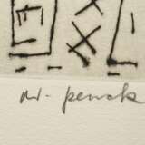 Penck, A.R. (1939-2017) "Figuren", Radierung, 71/100, u. sign./num., PM 14,3x9,3cm, BM 21x12,5cm - Foto 3