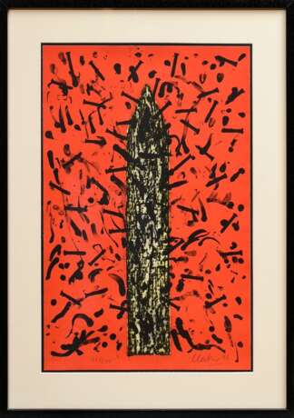Uecker, Günther (*1930) "Der Turm von St. Michaelis" 1992, Farbserigraphie, 46/300, u. sign./dat./num., u.l. Trockenstempel "Erker Presse St. Gallen", freigestellt gerahmt, BM 60x42cm (m.R. 77,5x59,5c… - photo 2