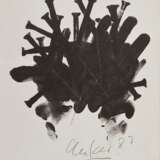 Uecker, Günther (*1930) "o.T." 1987, Offsetlithographie, u. i. Druck sign./dat., BM 29,7x21,5cm, min. fleckig - photo 1