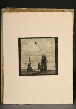 Vogeler, Heinrich (1872-1942) "An den Frühling" 1899/1901, Mappe mit 10 Radierungen und Vorblatt, Platten je monog., Inselverlag/Leipzig, Druck O. Felsing, PM 15,5x15,5cm, BM 34,5x26cm (Mappe 36x27,5), Vorblatt… - фото 12