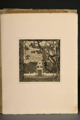 Vogeler, Heinrich (1872-1942) "An den Frühling" 1899/1901, Mappe mit 10 Radierungen und Vorblatt, Platten je monog., Inselverlag/Leipzig, Druck O. Felsing, PM 15,5x15,5cm, BM 34,5x26cm (Mappe 36x27,5), Vorblatt… - photo 14