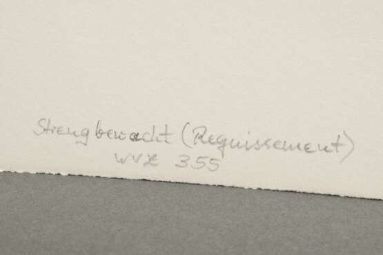 Wunderlich, Paul (1927-2010) "Streng bewacht", Lithographie, e.a., u.l. sign./bez., BM 50x65cm, min. fleckig - photo 3