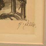 Zille, Heinrich (1858-1929) "Der verstopfte Ofen" um 1901, Heliogravure, u.r. sign., PM 11,4x13,2cm (m.R. 27x29cm), vergilbt, min. fleckig - photo 3