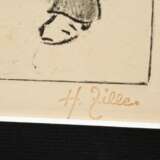 Zille, Heinrich (1858-1929) "Spaziergänger" um 1906, Heliogravure, posthumer Druck, u.l. im Druck sign., u.r. Stempelsignatur, PM 18,5x13,5cm (m.R. 37,5x31,5cm), min. fleckig - фото 3