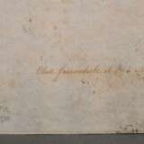 Bol, Ferdinand (1616-1680) "Der Philosoph" 1642, Radierung, o. i.d. Platte sign./dat., verso bez./Montierungsreste, BM 21x16,5cm, gebräunt, kleine Defekte, rest. - photo 3