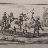 12 Rugendas I, Georg Philipp (1666-1742) "Reiterschlachten", Kupferstiche, gestochen von Georg Conrad Bodenehr (1663-1710), z.T. in Passepartout montiert, PM 16x12,5cm, BM ca. 24,5x20cm, z.T. beschnitten, diver… - photo 14