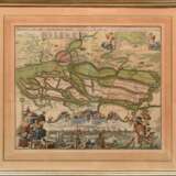 Homann, Johann Baptist (1664-1724) "Prospect und Grundris der Keiserl. Freyen Reichs und Ansee Stadt Hamburg...", color. Kupferstich, mit Panoramadarstellung, 49,5x59cm (m.R. 70x79cm), schwache Mittelfalz, leic… - photo 6