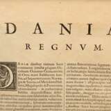 Hondius, Henricus II (1597-1651) „Totius Daniae nova Descriptio“ (Dänemark und die Südküste Schwedens), color. Kupferstich, verso lat. beschr., 39,5x46cm (m.R. 60,8x65,8cm), Mittelfalz, leichte Altersspuren - фото 7