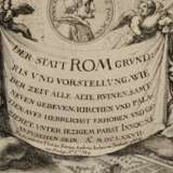 Mejer, Johannes (1606-1674) Wandkarte "Recentis Romae Ichnographia et Hypsographia sive Planta et Facies ad magnificentiam..." 1677, Kupferstich, nach Giovanni Battista Falda (1648-1678), gewidmet Papst Innozen… - фото 2