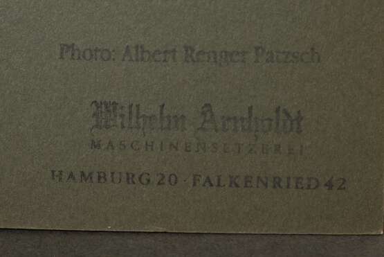 Renger-Patzsch, Albert (1897-1966) "Pflanzenstudie" (Aloe), Fotografie auf Pappe montiert, verso gestempelt, 17,8x12,6cm (21x16cm), min. Altersspuren - Foto 3