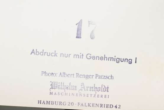 31 Renger-Patzsch, Albert (1897-1966) "Beton- und Brückenbau", Fotografien, verso gestempelt, 14x ca. 24x16,5cm/ 17x ca. 16,5x24cm, Alters- und Lagerspuren - photo 11