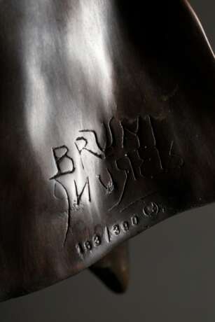 Bruni, Bruno (*1935) "Il Ritorno", Bronze, patiniert, partiell poliert, 163/390, sign./num., dunkler Diabas Sockel, mit ars mundi Zertifikat, H. 73cm, Hut mit nachträglicher Glitzerauflage - фото 8