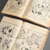 2 Bände Kitao Masayoshi gen. Keisai Kuwagata (1764-1824) Holzschnitt Vorlage Bücher für Künstler, ca. 41 Blatt und ca. 36 Blatt, 25,8x18,3x1cm, kleine Defekte, z.T. beschriftet und bemalt - Foto 11