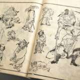 2 Bände Kitao Masayoshi gen. Keisai Kuwagata (1764-1824) Holzschnitt Vorlage Bücher für Künstler, ca. 41 Blatt und ca. 36 Blatt, 25,8x18,3x1cm, kleine Defekte, z.T. beschriftet und bemalt - фото 6