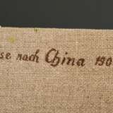 Album "Reise nach China 1904", Gouache/Aquarell/Bleistift, 37 Blätter mit Ansichten von Spanien bis China, je bez., z.T. eingeklebt, mit Federkiel, BM ca. 5x11,4-14,5x22,5cm (15,5x23,3cm), kleine Defekte - photo 3