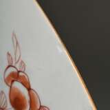 Großer Chine de Command Teller mit floraler Familie Rose Malerei, Qianlong Dynastie, China 18.Jh., Ø 36cm, Rand min. best. - photo 11