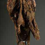 Kiwoyo Maske der Pende, Zentral Afrika/ Kongo (DRC), frühes 20.Jh., Holz mit Pigmentspuren und Pflanzenfasern, Behang wurde jüngst entfernt, 47x21,5cm, Alters- und Gebrauchsspuren mit Patina und Bereibungen, Insektenfraß… - photo 10
