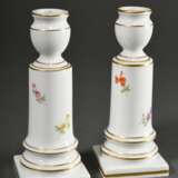 4 Diverse Teile Meissen "Deutsche Blume", nach 1950: 2 ovale Platten (27x23cm) und 2 Leuchter (H. 15,5cm) - photo 8