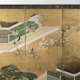 Sechsteiliger Paravent mit Szene aus dem Roman des Prinzen Genji - фото 2