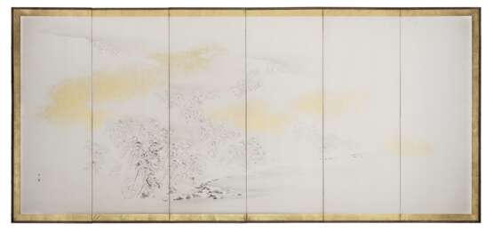 Sechsteiliger Stellschirm von Okamoto Toyoshiko (1773 - 1845) - Foto 1