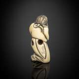 Netsuke der Okame aus Elfenbein - photo 2