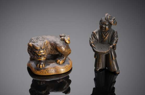 Zwei Netsuke aus Holz - photo 1