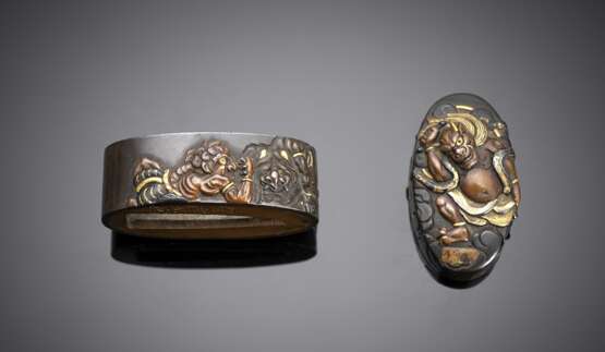 Fuchi und kashira aus shibuichi - photo 1