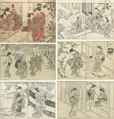 Nishikawa Sukenobu (1671 - 1750), Katsukawa Shunshô 1726 - 1793) &amp; Kitao Shigemasa (1739 - 1820) und andere Künstler