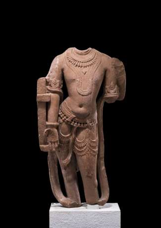 Schöne und feine Sandsteinfigur des Vishnu - photo 2
