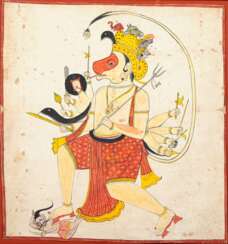 Vier Jain-Diagramme und Miniaturmalereien