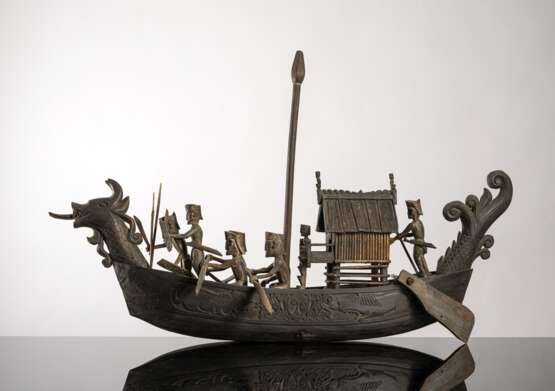 Seltenes Seelenschiff ''telun“ aus Holz - Foto 1