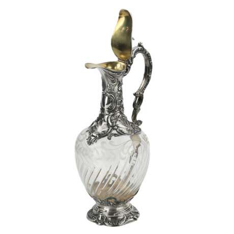 Crystal wine jug in silver, Louis XV style. France. 19th century.Хрустальный винный кувшин в серебре, в стиле Людовика XV. Франция. 19 век.Pichet à vin en cristal argenté de style Louis XV. France. 19ème siècle. - Foto 5