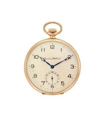 IWC | 14K gold pocket watch | 1960s | Manual wind movement | silvered dial with arabic numerals | Case n. 853505 | Movement n. 825977 | Diam. mm 49 - Foto 1