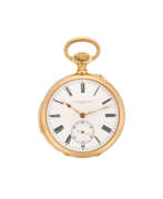 Product catalog. Vacheron & Constantin, repetition a quarts | gold pocket watch | 1920s | Manual wind movement | White dial with roman numerals | Case n. 194973 | Movement n. 325990 | Diam. mm 46