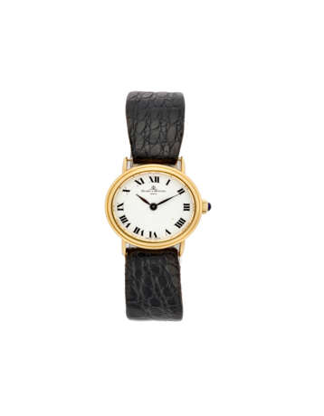 Baume et Mercier Ref. 38300 | gold wristwatch | 1960s | Manual-wind movement | White dial with roman numerals | Case n. 554317 | Cal. BM773 | Diam. mm 27 - Foto 1